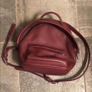 Matt and Nat burgundy bag with silver hardware